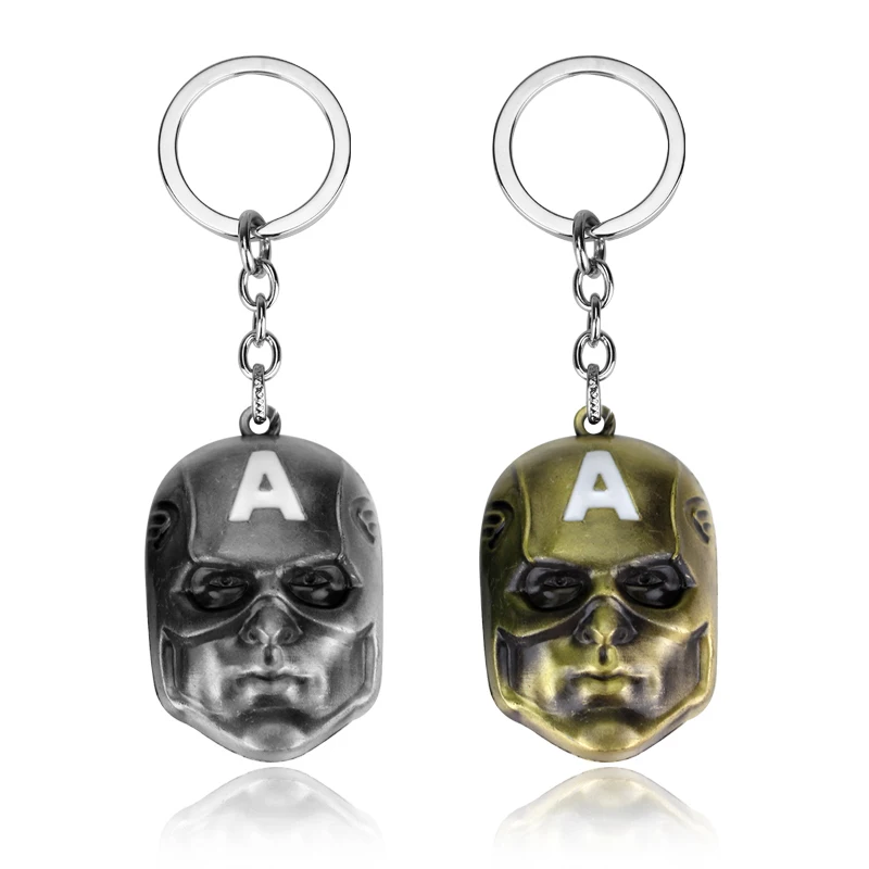 

Movie Jewelry Captain America Mask Keychain Marvel Comics Avengers Superman Mask Pendant High Quality Keyring Key Chain