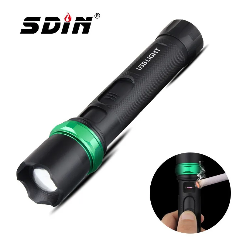 

2017 Multifunction Arc Pulse Ligthers Newest Windproof Cigarette USB Lighters outdoor Flashlight Electric Arc Cigar Lighter