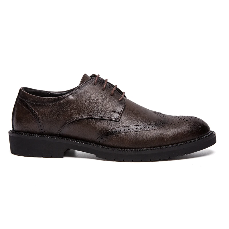 Bullock Chaussures Zapatos Doux Pointu Mâle Taille Richelieu La Cuir toe Hombre De Robes En Sculpture Respirant Hommes Noce Plus NwOynPvm08