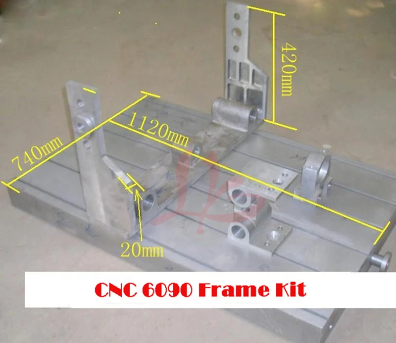 CNC milling machine frame 6090 for wood engraver metal engraving cnc router with 80mm spindle clamp