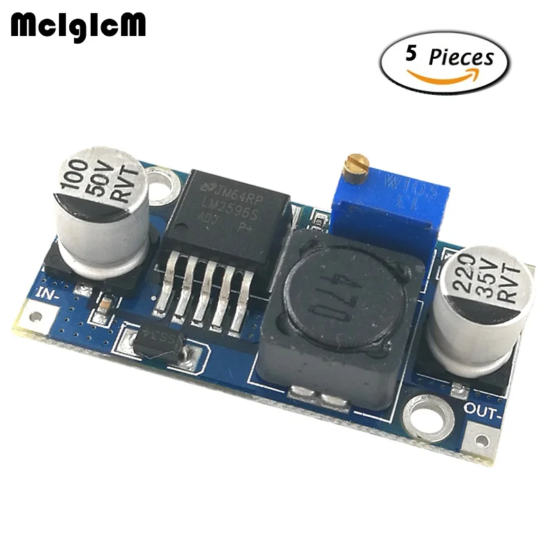 15924 Free shipping DC-DC Step Down Converter Module LM2596 DC 4.0~40 to 1.3-37V Adjustable Voltage Regulator