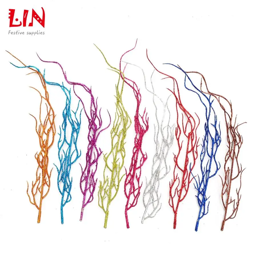 Christmas tree cane decoration 38x5cm glitter sticks cuttings optional