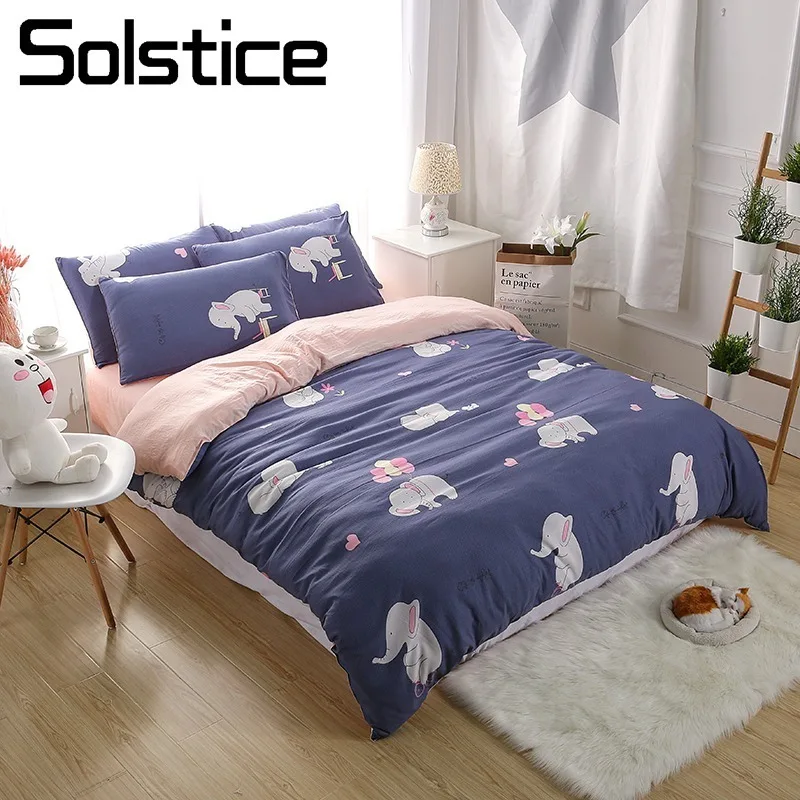 navy girls bedding