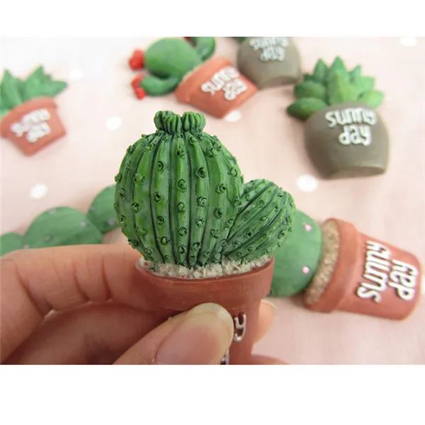 Cute Cactus Succulent Plants Fridge Magnets - 8