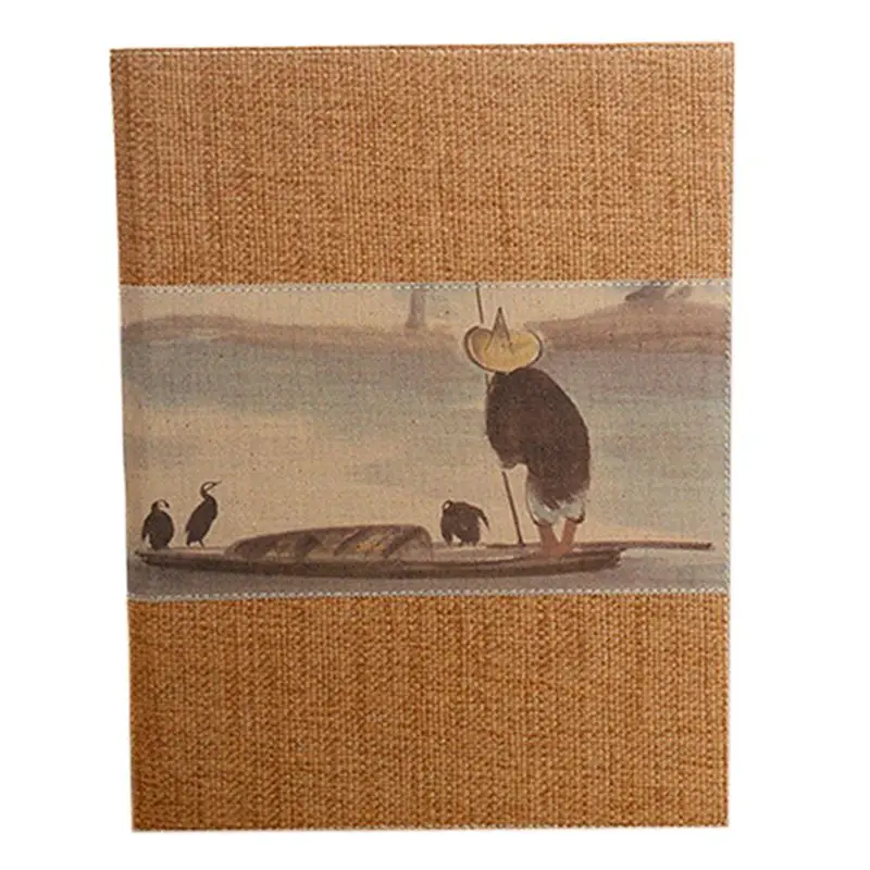 

Sketch book,Unique Weaving material cover Sketch pad 8.5"X11"-50 Sheets-Fisherman