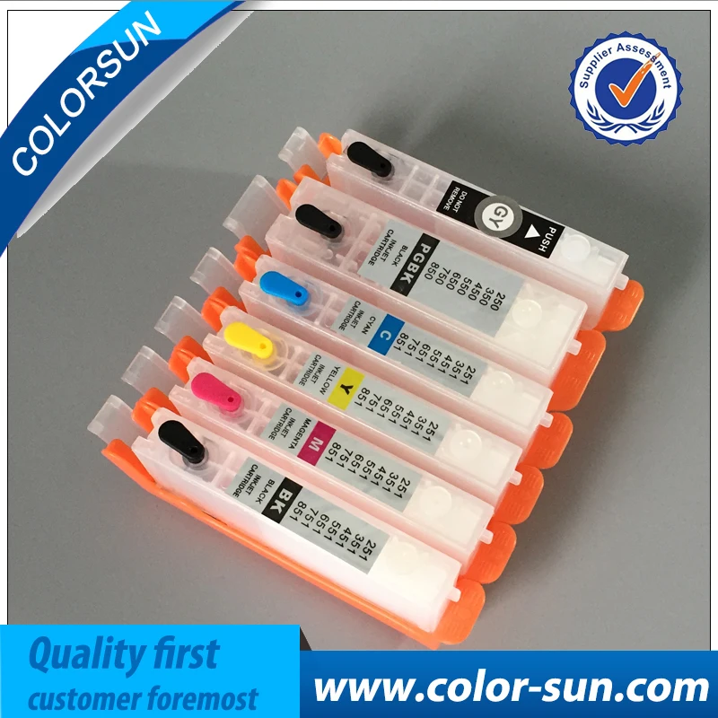 

6 Colors for Canon PGI-270 CLI-271 Refillable Ink Cartridge For Canon PIXMA MG5720 MG5721 MG6820 MG7720 Printer With ARC Chips
