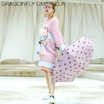 

Mini Folding Rain Umbrella Sun Women UV Girls Windproof Wind Portable Parasol Umbrellas Small Cute Luxury Parasol Travel 40S197