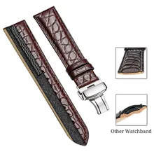 14 мм 16 мм 18 мм 20 мм ремешок Крокодил шаблон из натуральной кожи ремешок для часов для Для мужчин или Для женщин часы аксессуары Универсальный ремни
