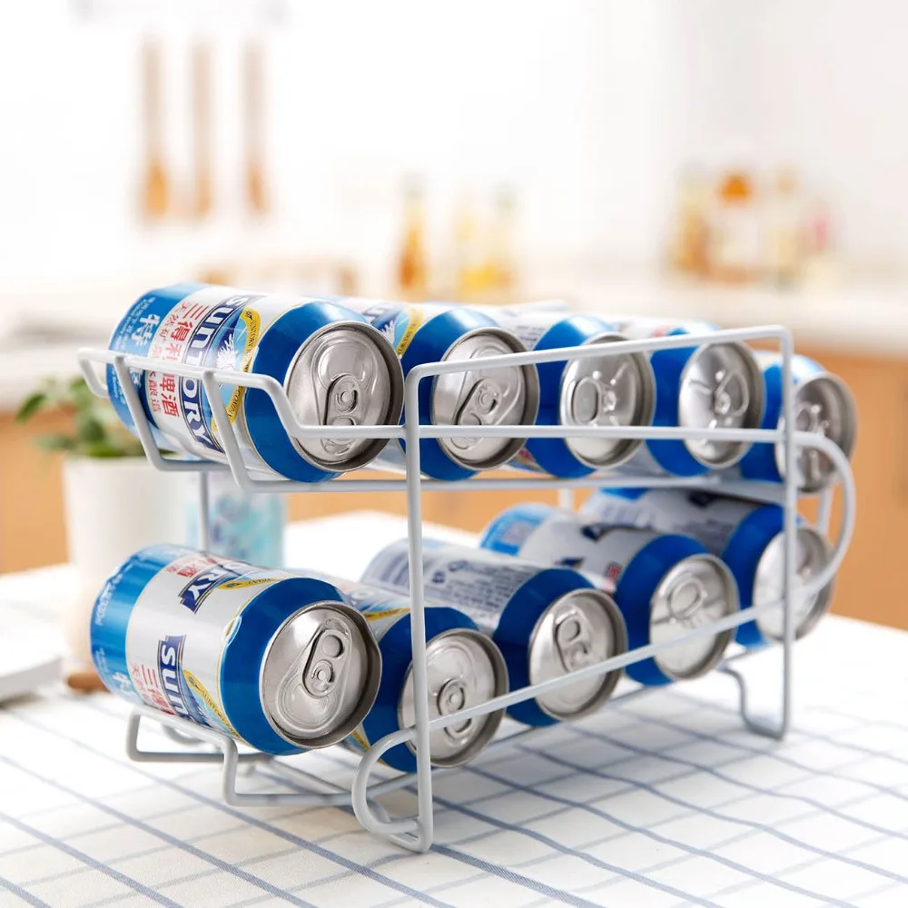 

OTHERHOUSE Kitchen Organizer Beer Coca Cola Rack Holder Kitchen Refrigerator Storage Rack Can Beer Wine Bottle Holder Shelves