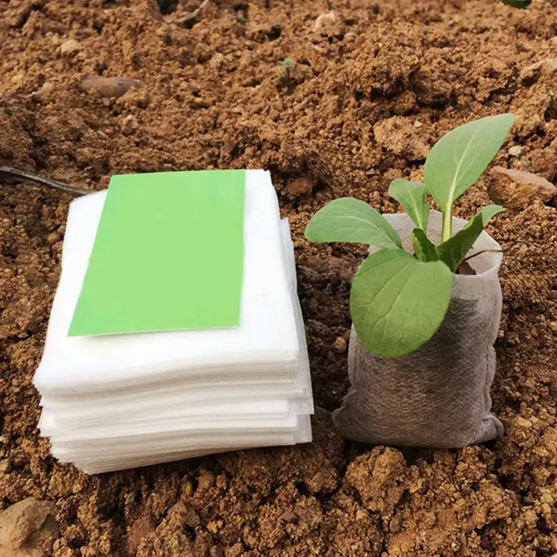 100 шт. 8*10 см/14*16 см/20*22 см Нетканый материал для посева мешки для питомника кассеты для рассады рассада мешки для растений ткани Садовые принадлежности