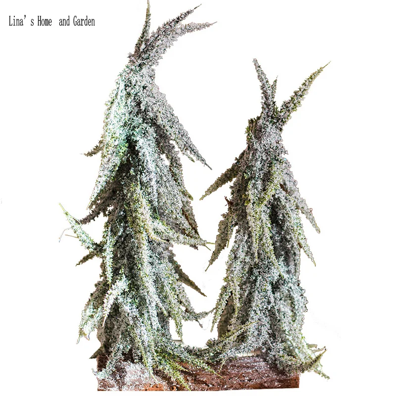 semi handmade a pair table stand fir tree christmas decor (2)