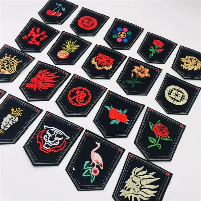 1-PCS-Embroidered-Patches-Clothing-DIY-Stripes-Applique-Clothes-Stickers-Creative-Badges-Patch