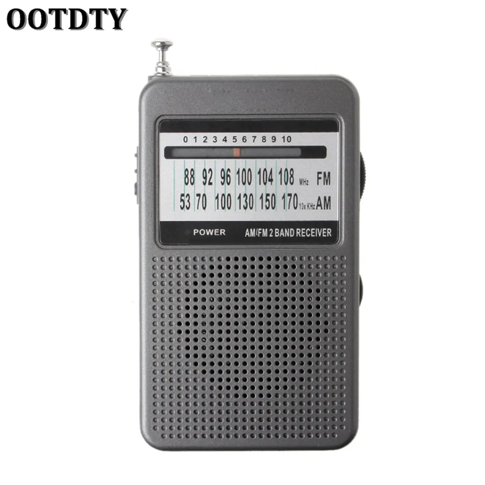1 шт. Новый OOTDTY портативный AM/FM 2 диапазона цифровой дисплей карманный