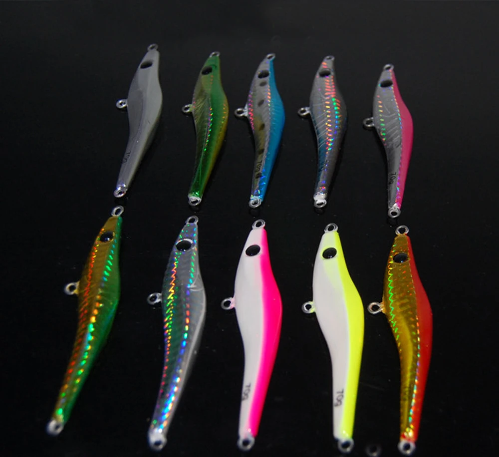 Deep sea Fishing Jigging Shrimp Spoon Lure Metal Jig Lure Squid Jigbait spoon Spinner baits 50g