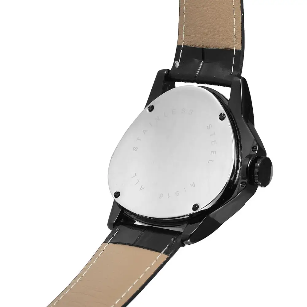 WINNER модные креативные треугольные классические черные мужские наручные часы с тремя стрелками