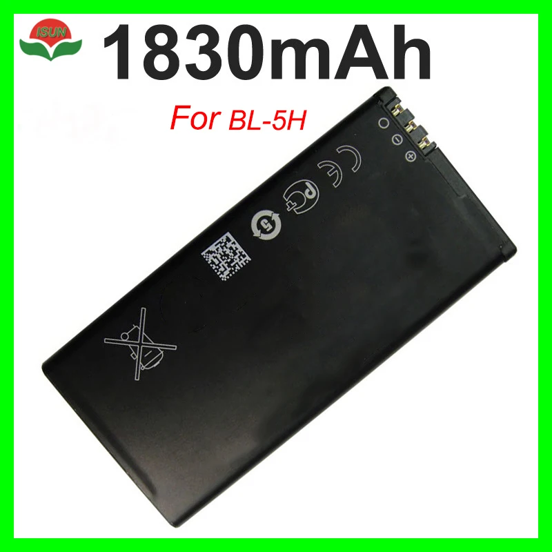 ISUN батарея BL 5H BL5H BL-5H 1830mAh литий-ионная аккумуляторная для Nokia Lumia 630 636 638 мобильный