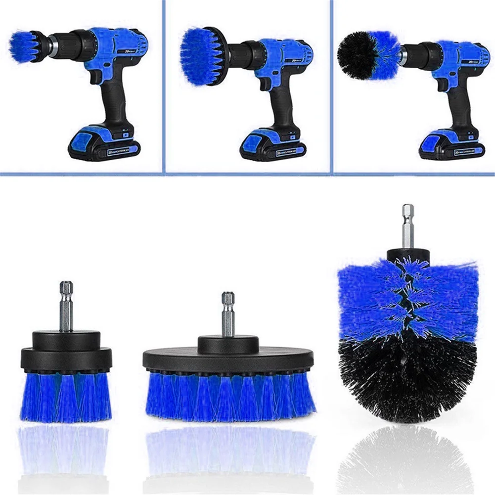 3 шт./компл. электрические насадка в виде щетки комплект плиточные затирки щетка для мытья посуды дрель нейлон кисти устройство для чистки