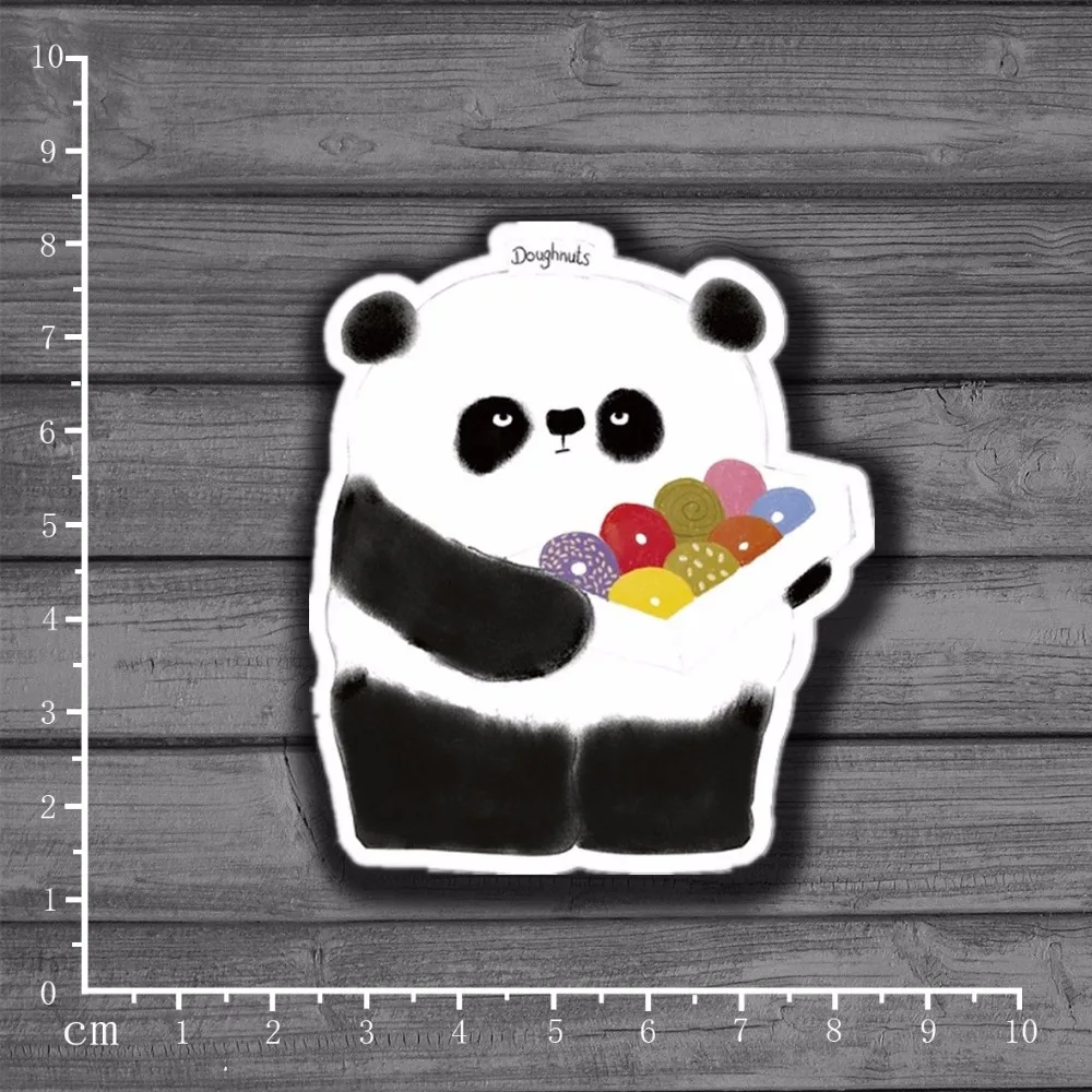 

Hand-painted panda donut DIY Scrapbooking Stationery Sticker Decor For Ablum Diary Scrapbookin Laptop School Supplies[Single]