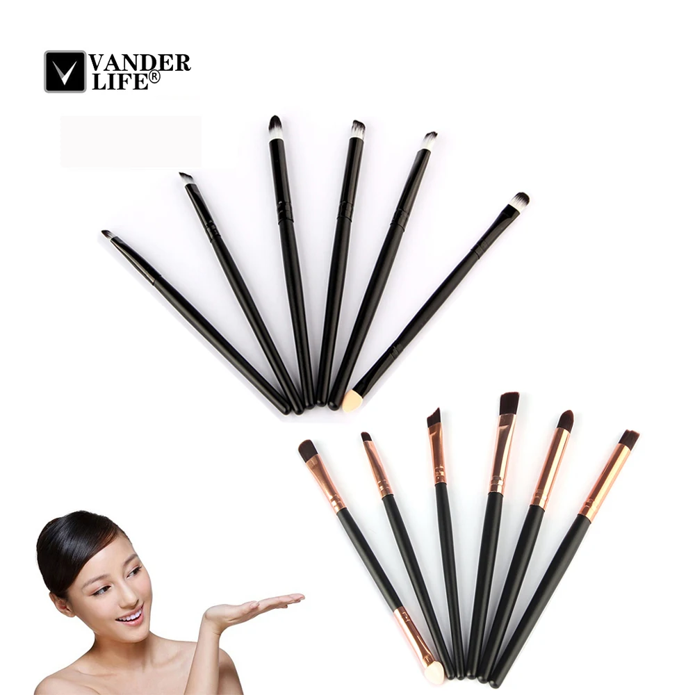 6 Pcs/set Professional Makeup Brushes Set Make Up Wood Tools Cosmetics