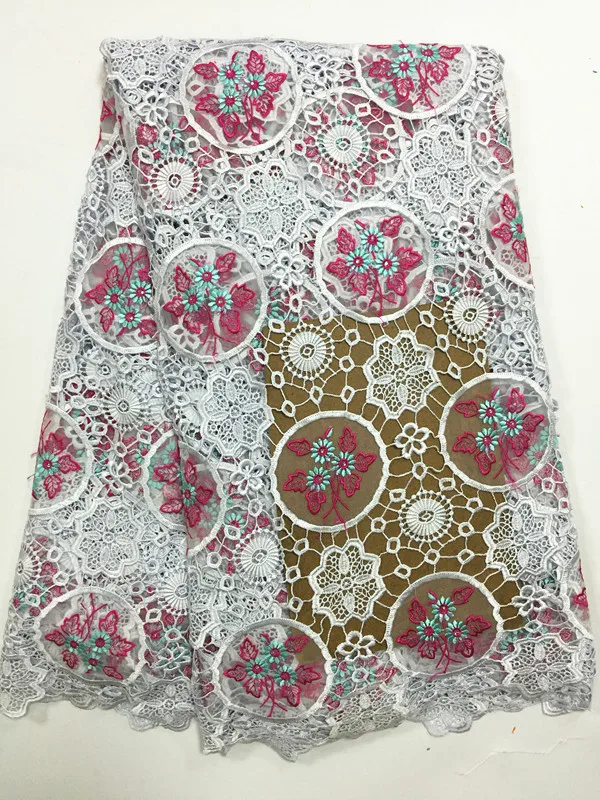 Многоцветный водорастворимым кружева fabric.2017 высокого качества в нигерийском
