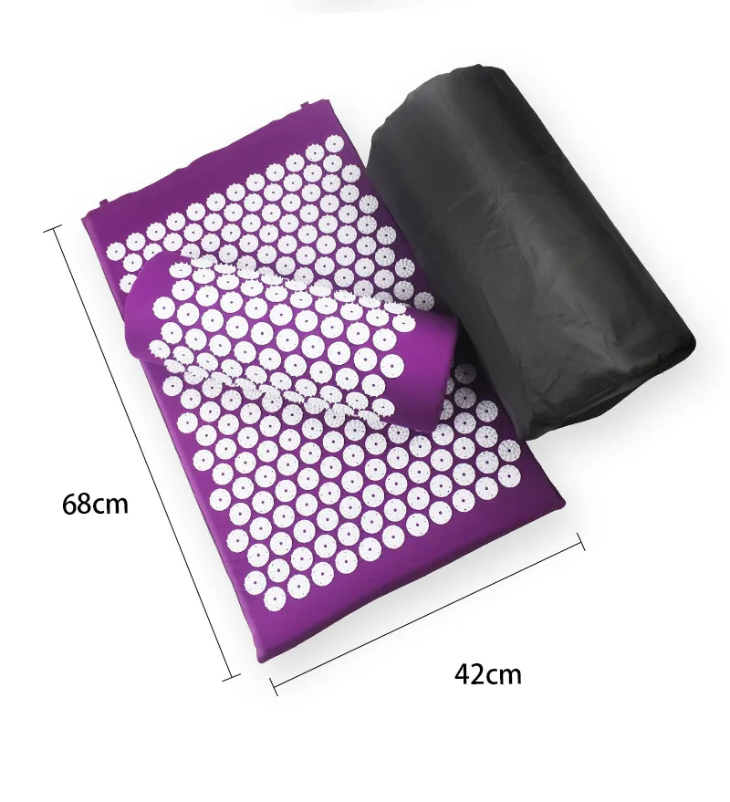 

Acupressure Massage Pads Rug Acupuncture Mat+Pillow Back Neck Stress Relief Yoga Cushion Massager Relaxation