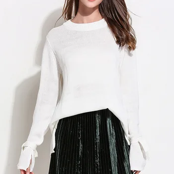 

Autumn Winter Sweater Women Round Neck Pullover Knit Sweater Plus Size Loose Long Sleeves Women Tops Shirt Sweater Female