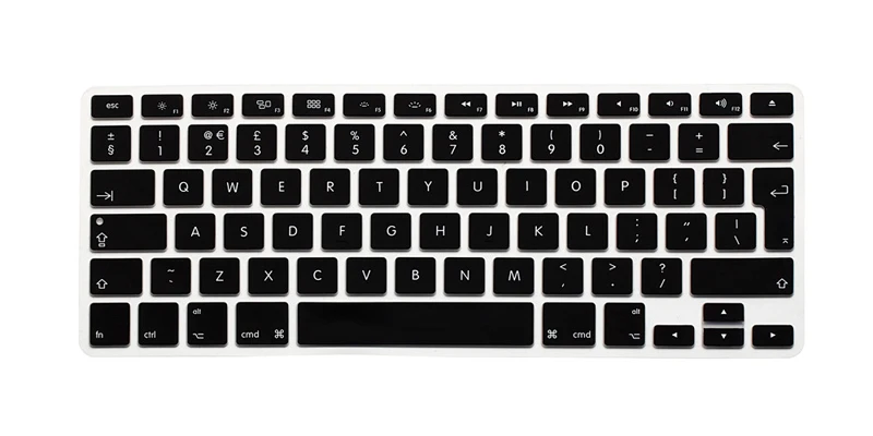 ЕС защита клавиатуры для Macbook Air 13 retina 13,3 Силиконовая Защитная пленка для клавиатуры Чехол MacbookPro 15,4 Pro 15 защита кожи - Цвет: Черный