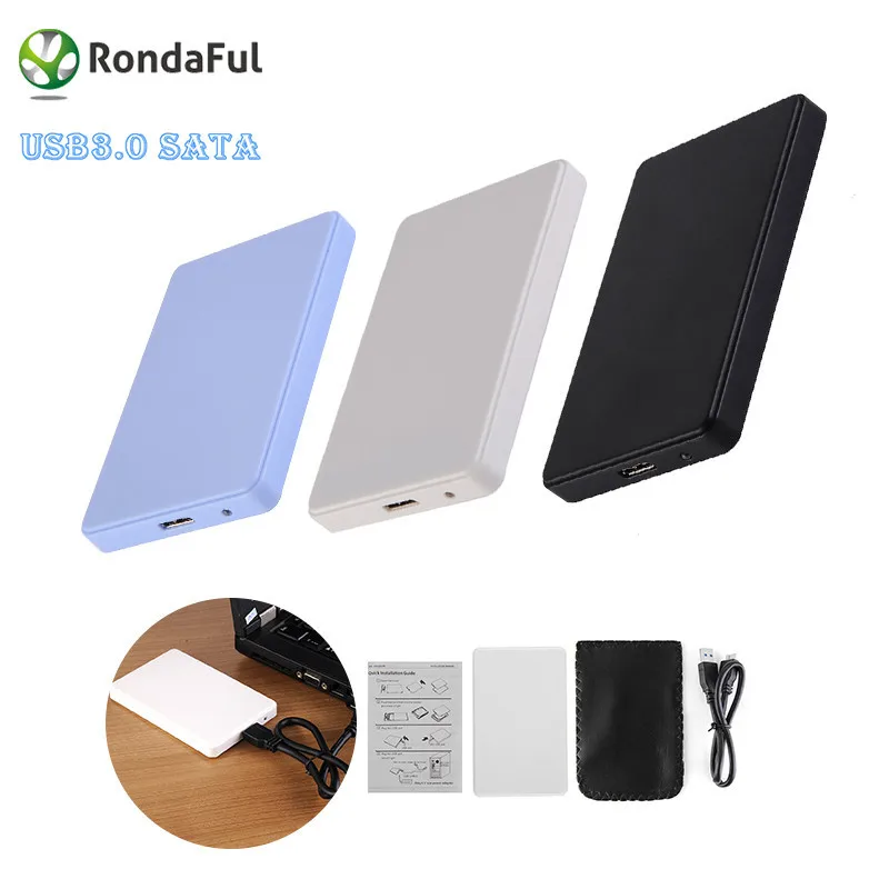 USB 3,0 SATA hdd Box 1 ТБ HD жесткий диск USB 3,0 внешний корпус чехол для хранения s 2,5 hdd чехол 2 ТБ резервная док-станция-черный