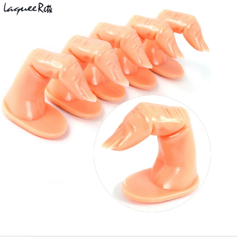 

5 Pcs Practice Finger Mode lHalf-cover Natural Colour Acrylic UV Gel French False Nail Tips Manicure DIY Art Salon Fake Sticker