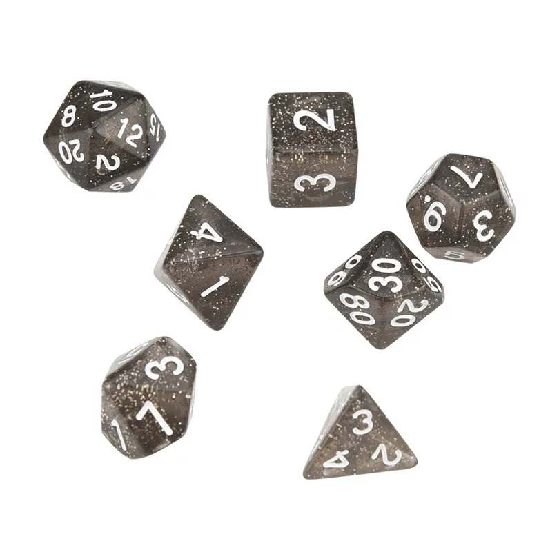 7pcsSet new Dice Game Dungeons & Dragons Polyhedral D4-D20 Multi Sided Acrylic Dice resin 2019 new game Dice #4d20 (1)