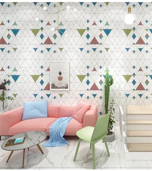 

3D Geometrical Pattern Mural Wallpaper Waterproof Wall Background for Living Room PVC Wall Paper Roll Stereoscopic Look 10M