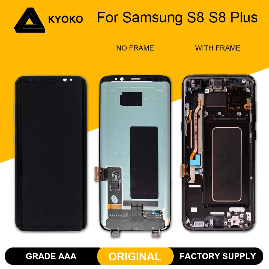 

Original 5.8 '' 6.2 '' AMOLED Display For Samsung S8 G950F G950 LCD S8 Plus G955 G955F Touch Screen Digitizer Replacement