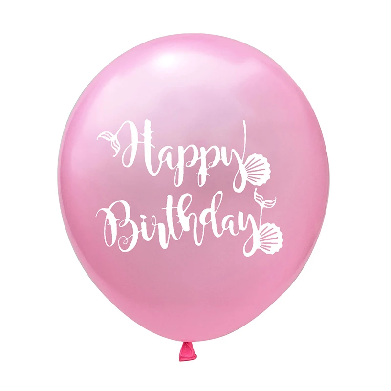10Pcs Mermaid Shell Pattern Happy Birthday Latex Balloons Birthday Party Decoration Wedding Baby shower party Supplies 10Pcs Mermaid Shell Pattern Happy Birthday Latex Balloons Birthday Party Decoration Wedding Baby shower party Supplies