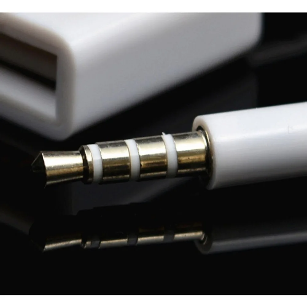 AUX к USB 3 5 мм папа Aux аудио разъем 2 0 Женский конвертер кабель только автомобильный