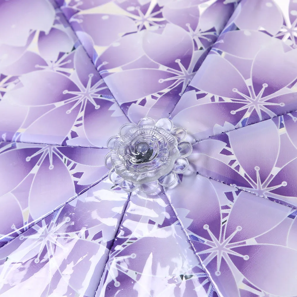 Горячий многоцветный прозрачный Зонтик Вишневый гриб Аполлон вишневый цвет Креативный дизайн простой зонтик 3 сложения зонтик#4M12