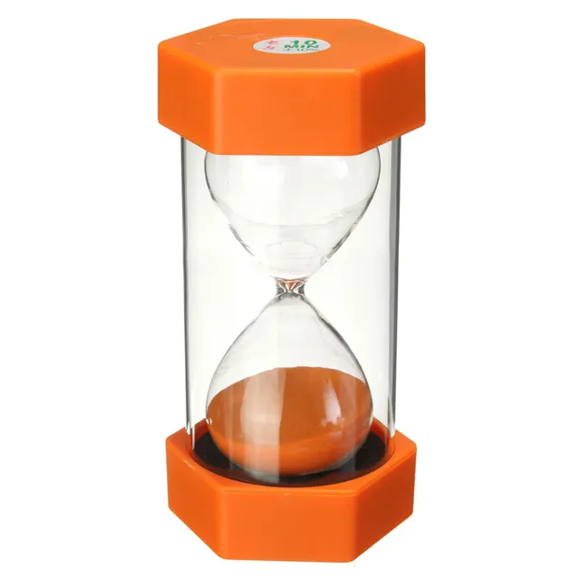 high quality sand timer 10 minutes 8x16 3cm orange for cooking
