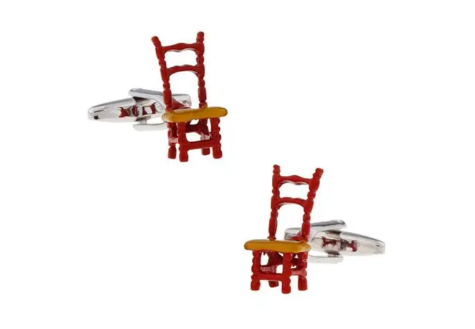 

Lovely Vivid Chair Designed Cufflinks Cuff Links Red/Green Color Shirt Cuff Button Men's Fashion Jewelry Accessory Gift 50pairs