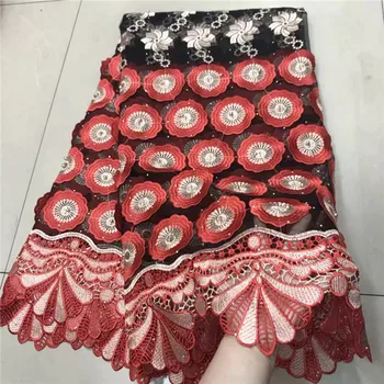 

French Net Lace Fabric 2019 Latest African Lace Fabric With Embroidery Mesh Tulle Lace Fabric High quality Nigerian Lace(TS-4-19