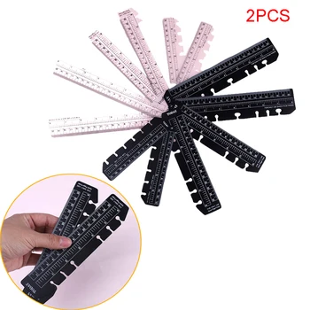 

2PCS classic PVC 6 /7holes ruler for binder planner notebooks,fine office school index ruler bookmark notebooks accessories
