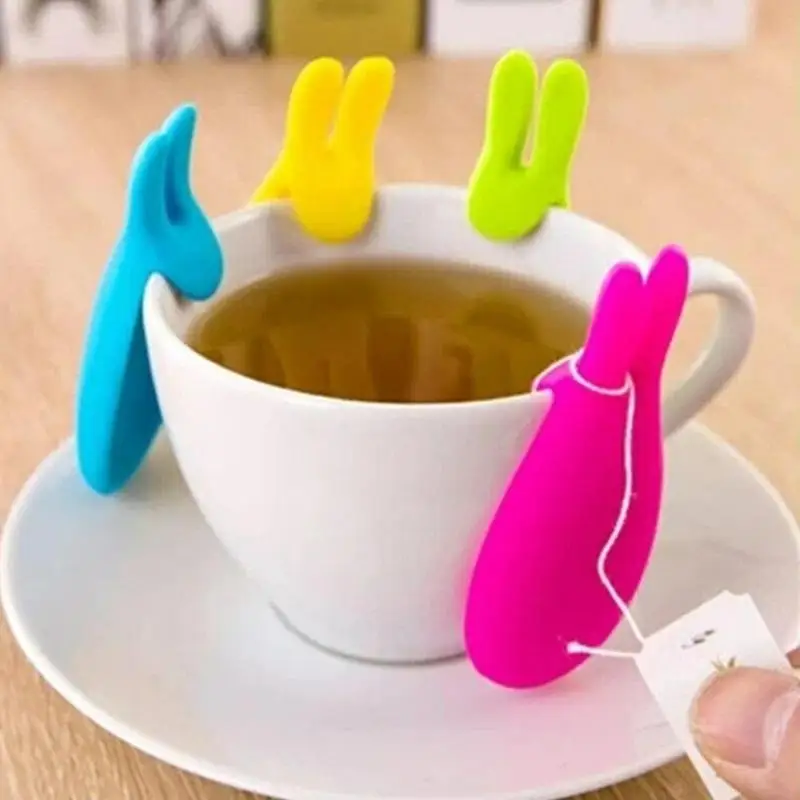 

Cute Rabbit Tea Infuser Silica Gel Leaf Tea Strainer For Brewing Device Herbal Spice Filter Eco-friendly Non-toxic Kitchen Tools