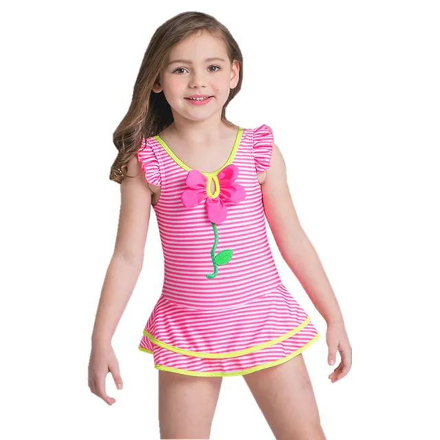 GI FOREVER New Cute Floral Children's Swimwear One Piece Suit Hot Sale ...