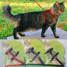 Кошка шлейка и поводок Лидер продаж 5 цветов нейлон продукты для Животные Регулируемая Животное тяги жгут ремень котенка Холтер воротник