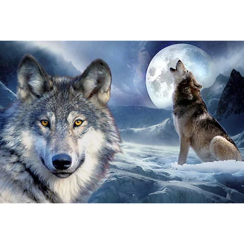 

Diamond Painting Full drill square/round A wolf cry Mosaic DIY Diamond Painting Cross Stitch Embroidery Home Decor