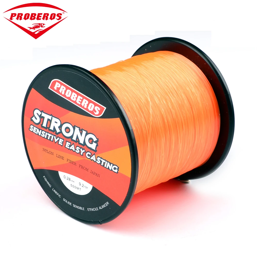 1PC Nylon Line 500M Orange Fishing Line 9.2kg Monofilament Line Japan Material BKY BG same