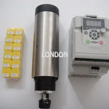 Комплект ЧПУ шпинделя ER20 2.2KW воздушное охлаждение шпинделя+ 1 шт. 2.2KW частотно-регулируемым приводом Инвертор+ 10 шт. ER20 Цанги