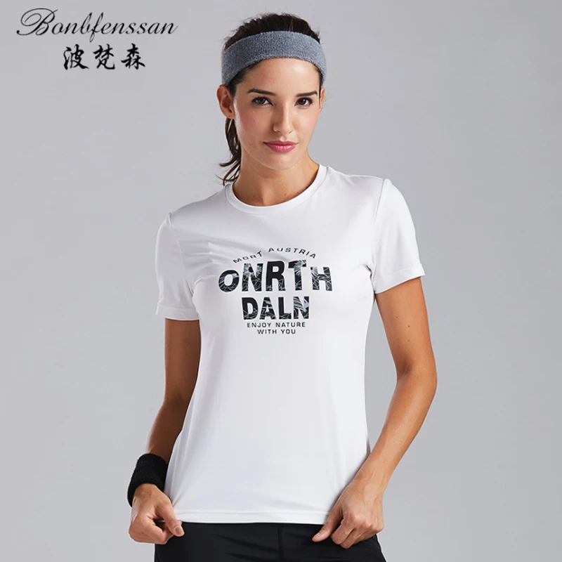 

women Quick-drying t-shirt Sports Short Sleeve tops Slim Fitness Running T-shirts Bodybuilding T-shirts female Hiking tops 5735B