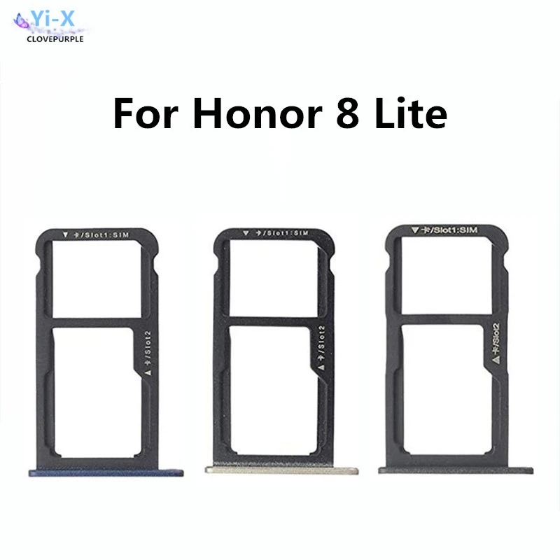 10 шт./лот лоток для sim-карты Huawei Honor 8 lite держатель слота сим-карты адаптер lite/P8 Lite 2017