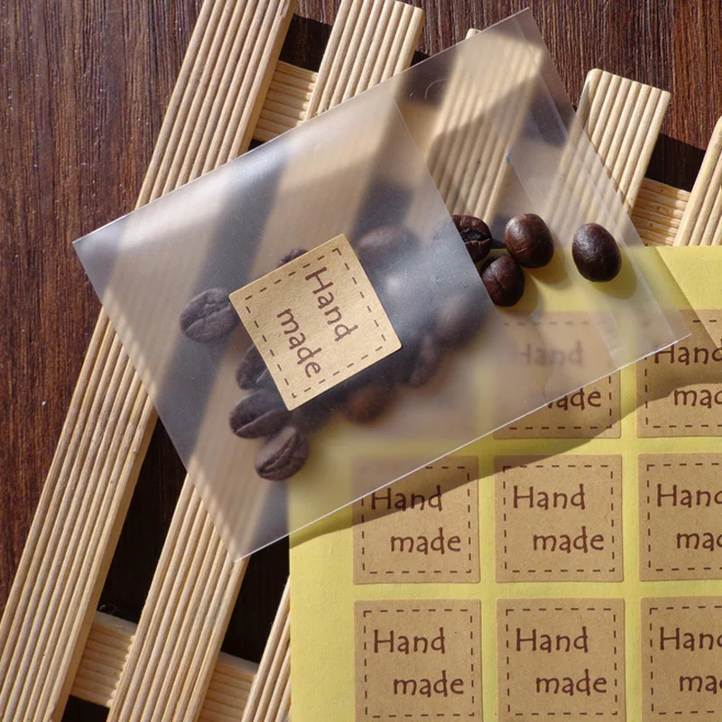 

108pcs Kraft Sealing Stickers Handmade Paper Sticker DIY Scrapbooking Hand Made Labels Packaging Envelopes Bags Sticker 2.5cm