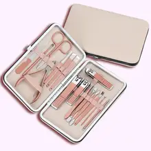 18 шт./компл. розовое золото Нержавеющая сталь для стрижки ногтей инструмент для обрезки комплект Красота ножницы для маникюра и педикюра, кусачки для ногтей комплект