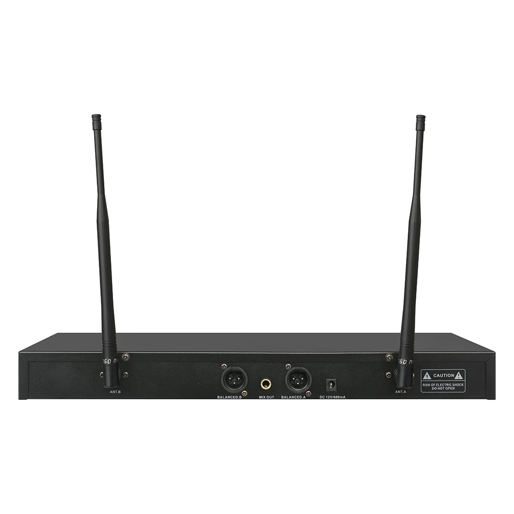 US $82.17 IiiMymic Audio Wireless Microphone IU412 Metal Construction PRO Karaoke UHF Dual 2 Channel System With 2 MIC Fixed Frequency